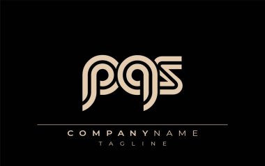 PQS Yaratıcı Eşsiz Modern Harf Logosu Tasarımı. Benzersiz bir harf dizaynına sahip stilize logo, soyut minimalist estetik ve modern cazibe sunar.