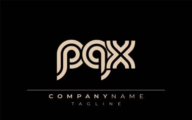 PQX Yaratıcı Eşsiz Modern Harf Logosu Tasarımı. Benzersiz bir harf dizaynına sahip stilize logo, soyut minimalist estetik ve modern cazibe sunar.