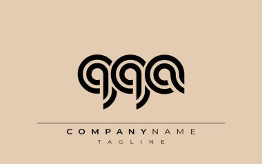 QQA Yaratıcı Eşsiz Modern Harf Logosu Tasarımı. Benzersiz bir harf dizaynına sahip stilize logo, soyut minimalist estetik ve modern cazibe sunar.