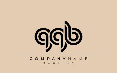 QQB Yaratıcı Eşsiz Modern Harf Logosu Tasarımı. Benzersiz bir harf dizaynına sahip stilize logo, soyut minimalist estetik ve modern cazibe sunar.