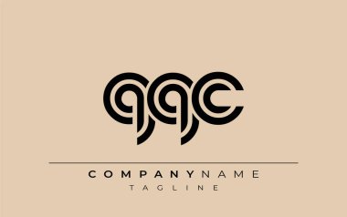QQC Yaratıcı Eşsiz Modern Harf Logosu Tasarımı. Benzersiz bir harf dizaynına sahip stilize logo, soyut minimalist estetik ve modern cazibe sunar.