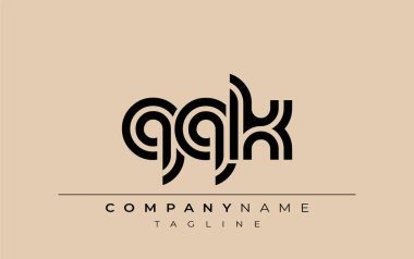 QQK Yaratıcı Eşsiz Modern Harf Logosu Tasarımı. Benzersiz bir harf dizaynına sahip stilize logo, soyut minimalist estetik ve modern cazibe sunar.