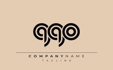 QQO Yaratıcı Eşsiz Modern Harf Logosu Tasarımı. Benzersiz bir harf dizaynına sahip stilize logo, soyut minimalist estetik ve modern cazibe sunar.