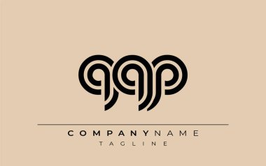 QQP Yaratıcı Eşsiz Modern Harf Logosu Tasarımı. Benzersiz bir harf dizaynına sahip stilize logo, soyut minimalist estetik ve modern cazibe sunar.