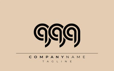 QQQ Yaratıcı Eşsiz Modern Harf Logosu Tasarımı. Benzersiz bir harf dizaynına sahip stilize logo, soyut minimalist estetik ve modern cazibe sunar.