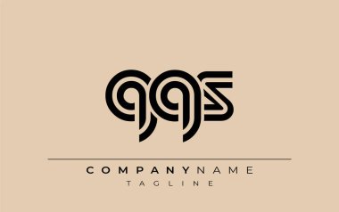 QQS Yaratıcı Eşsiz Modern Harf Logosu Tasarımı. Benzersiz bir harf dizaynına sahip stilize logo, soyut minimalist estetik ve modern cazibe sunar.