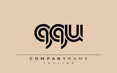 QQU Yaratıcı Eşsiz Modern Harf Logosu Tasarımı. Benzersiz bir harf dizaynına sahip stilize logo, soyut minimalist estetik ve modern cazibe sunar.
