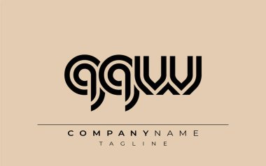 QQW Yaratıcı Eşsiz Modern Harf Logosu Tasarımı. Benzersiz bir harf dizaynına sahip stilize logo, soyut minimalist estetik ve modern cazibe sunar.