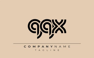 QQX Yaratıcı Eşsiz Modern Harf Logosu Tasarımı. Benzersiz bir harf dizaynına sahip stilize logo, soyut minimalist estetik ve modern cazibe sunar.