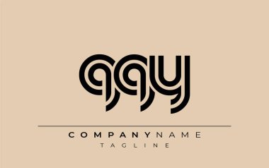 QQY Yaratıcı Eşsiz Modern Harf Logosu Tasarımı. Benzersiz bir harf dizaynına sahip stilize logo, soyut minimalist estetik ve modern cazibe sunar.