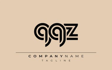 QQZ Yaratıcı Eşsiz Modern Harf Logosu Tasarımı. Benzersiz bir harf dizaynına sahip stilize logo, soyut minimalist estetik ve modern cazibe sunar.