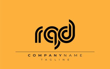 RQD Yaratıcı Eşsiz Modern Harf Logosu Tasarımı. Benzersiz bir harf dizaynına sahip stilize logo, soyut minimalist estetik ve modern cazibe sunar.