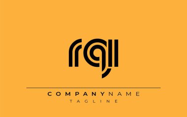 RQI Yaratıcı Eşsiz Modern Harf Logosu Tasarımı. Benzersiz bir harf dizaynına sahip stilize logo, soyut minimalist estetik ve modern cazibe sunar.