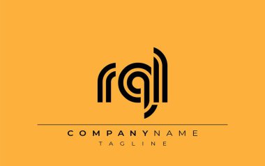 RQL Yaratıcı Eşsiz Modern Harf Logosu Tasarımı. Benzersiz bir harf dizaynına sahip stilize logo, soyut minimalist estetik ve modern cazibe sunar.