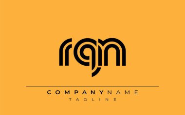 RQN Yaratıcı Eşsiz Modern Harf Logosu Tasarımı. Benzersiz bir harf dizaynına sahip stilize logo, soyut minimalist estetik ve modern cazibe sunar.