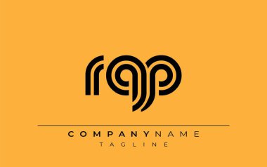 RQP Yaratıcı Eşsiz Modern Harf Logosu Tasarımı. Benzersiz bir harf dizaynına sahip stilize logo, soyut minimalist estetik ve modern cazibe sunar.