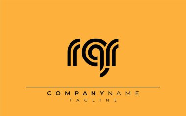 RQR Yaratıcı Eşsiz Modern Harf Logosu Tasarımı. Benzersiz bir harf dizaynına sahip stilize logo, soyut minimalist estetik ve modern cazibe sunar.