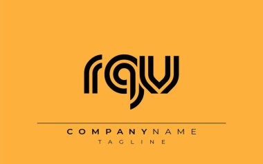 RQV Yaratıcı Eşsiz Modern Harf Logosu Tasarımı. Benzersiz bir harf dizaynına sahip stilize logo, soyut minimalist estetik ve modern cazibe sunar.