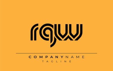 RQW Yaratıcı Eşsiz Modern Harf Logosu Tasarımı. Benzersiz bir harf dizaynına sahip stilize logo, soyut minimalist estetik ve modern cazibe sunar.