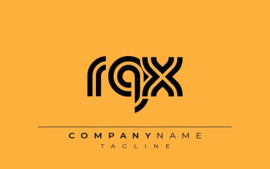 RQX Yaratıcı Eşsiz Modern Harf Logosu Tasarımı. Benzersiz bir harf dizaynına sahip stilize logo, soyut minimalist estetik ve modern cazibe sunar.
