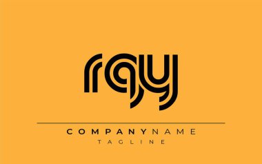 RQY Yaratıcı Eşsiz Modern Harf Logosu Tasarımı. Benzersiz bir harf dizaynına sahip stilize logo, soyut minimalist estetik ve modern cazibe sunar.