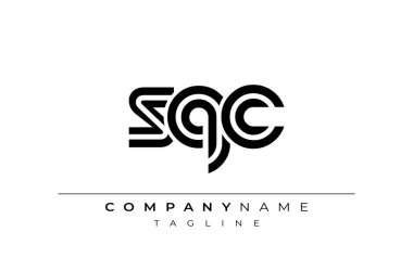 SQC Yaratıcı Eşsiz Modern Harf Logosu Tasarımı. Benzersiz bir harf dizaynına sahip stilize logo, soyut minimalist estetik ve modern cazibe sunar.