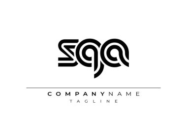 SQA Yaratıcı Eşsiz Modern Harf Logosu Tasarımı. Benzersiz bir harf dizaynına sahip stilize logo, soyut minimalist estetik ve modern cazibe sunar.