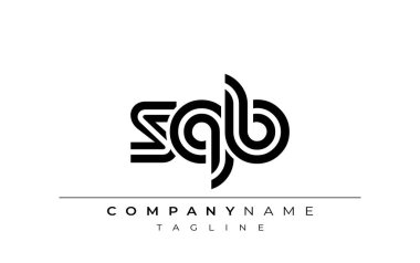 SQB Yaratıcı Eşsiz Modern Harf Logosu Tasarımı. Benzersiz bir harf dizaynına sahip stilize logo, soyut minimalist estetik ve modern cazibe sunar.