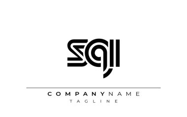 SQI Yaratıcı Eşsiz Modern Harf Logosu Tasarımı. Benzersiz bir harf dizaynına sahip stilize logo, soyut minimalist estetik ve modern cazibe sunar.