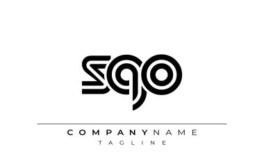 SQO Yaratıcı Eşsiz Modern Harf Logosu Tasarımı. Benzersiz bir harf dizaynına sahip stilize logo, soyut minimalist estetik ve modern cazibe sunar.
