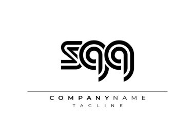 SQQ Yaratıcı Eşsiz Modern Harf Logosu Tasarımı. Benzersiz bir harf dizaynına sahip stilize logo, soyut minimalist estetik ve modern cazibe sunar.