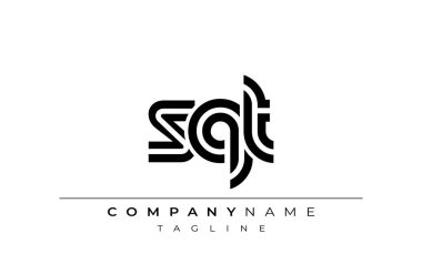 SQT Yaratıcı Eşsiz Modern Harf Logosu Tasarımı. Benzersiz bir harf dizaynına sahip stilize logo, soyut minimalist estetik ve modern cazibe sunar.