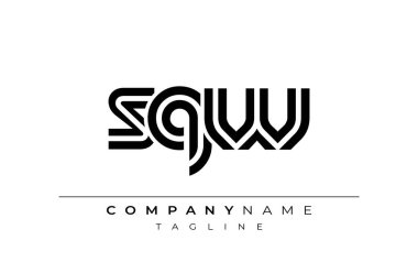 SQW Yaratıcı Eşsiz Modern Harf Logosu Tasarımı. Benzersiz bir harf dizaynına sahip stilize logo, soyut minimalist estetik ve modern cazibe sunar.