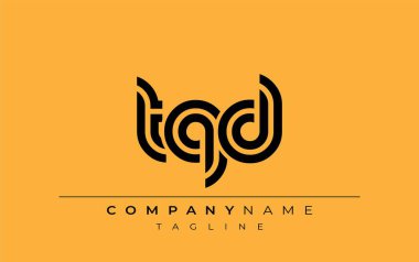 TQD Yaratıcı Eşsiz Modern Harf Logosu Tasarımı. Benzersiz bir harf dizaynına sahip stilize logo, soyut minimalist estetik ve modern cazibe sunar.