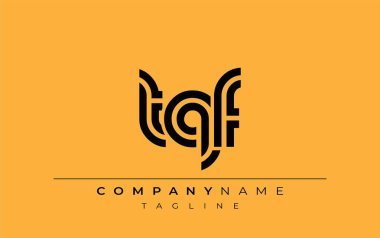 TQF Yaratıcı Eşsiz Modern Harf Logosu Tasarımı. Benzersiz bir harf dizaynına sahip stilize logo, soyut minimalist estetik ve modern cazibe sunar.