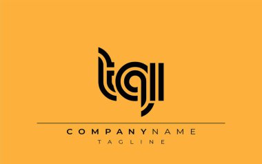 TQI Yaratıcı Eşsiz Modern Harf Logosu Tasarımı. Benzersiz bir harf dizaynına sahip stilize logo, soyut minimalist estetik ve modern cazibe sunar.