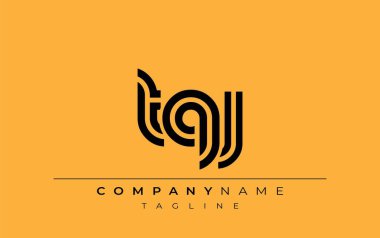 TQJ Yaratıcı Eşsiz Modern Harf Logosu Tasarımı. Benzersiz bir harf dizaynına sahip stilize logo, soyut minimalist estetik ve modern cazibe sunar.