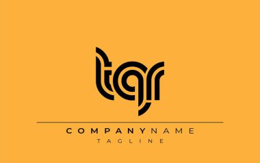 TQR Yaratıcı Eşsiz Modern Harf Logosu Tasarımı. Benzersiz bir harf dizaynına sahip stilize logo, soyut minimalist estetik ve modern cazibe sunar.