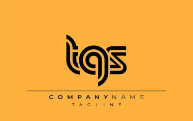 TQS Yaratıcı Eşsiz Modern Harf Logosu Tasarımı. Benzersiz bir harf dizaynına sahip stilize logo, soyut minimalist estetik ve modern cazibe sunar.