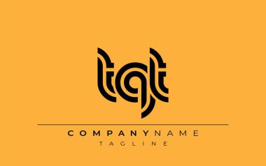 TQT Yaratıcı Eşsiz Modern Harf Logosu Tasarımı. Benzersiz bir harf dizaynına sahip stilize logo, soyut minimalist estetik ve modern cazibe sunar.