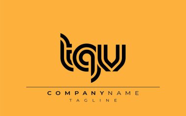 TQV Yaratıcı Eşsiz Modern Harf Logosu Tasarımı. Benzersiz bir harf dizaynına sahip stilize logo, soyut minimalist estetik ve modern cazibe sunar.