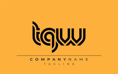 TQW Yaratıcı Eşsiz Modern Harf Logosu Tasarımı. Benzersiz bir harf dizaynına sahip stilize logo, soyut minimalist estetik ve modern cazibe sunar.