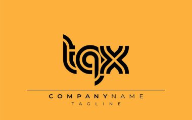 TQX Yaratıcı Eşsiz Modern Harf Logosu Tasarımı. Benzersiz bir harf dizaynına sahip stilize logo, soyut minimalist estetik ve modern cazibe sunar.