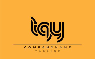 TQY Yaratıcı Eşsiz Modern Harf Logosu Tasarımı. Benzersiz bir harf dizaynına sahip stilize logo, soyut minimalist estetik ve modern cazibe sunar.
