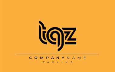 TQZ Yaratıcı Eşsiz Modern Harf Logosu Tasarımı. Benzersiz bir harf dizaynına sahip stilize logo, soyut minimalist estetik ve modern cazibe sunar.