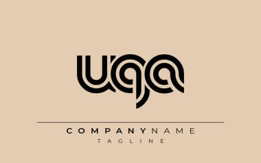 UQA Yaratıcı Eşsiz Modern Harf Logosu Tasarımı. Benzersiz bir harf dizaynına sahip stilize logo, soyut minimalist estetik ve modern cazibe sunar.