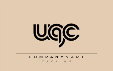 UQC Yaratıcı Eşsiz Modern Harf Logosu Tasarımı. Benzersiz bir harf dizaynına sahip stilize logo, soyut minimalist estetik ve modern cazibe sunar.