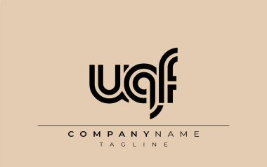UQF Yaratıcı Eşsiz Modern Harf Logosu Tasarımı. Benzersiz bir harf dizaynına sahip stilize logo, soyut minimalist estetik ve modern cazibe sunar.