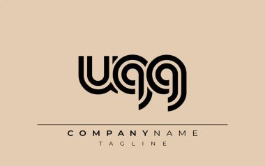 UQG Yaratıcı Eşsiz Modern Harf Logosu Tasarımı. Benzersiz bir harf dizaynına sahip stilize logo, soyut minimalist estetik ve modern cazibe sunar.