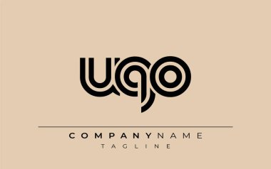 UQO Yaratıcı Eşsiz Modern Harf Logosu Tasarımı. Benzersiz bir harf dizaynına sahip stilize logo, soyut minimalist estetik ve modern cazibe sunar.